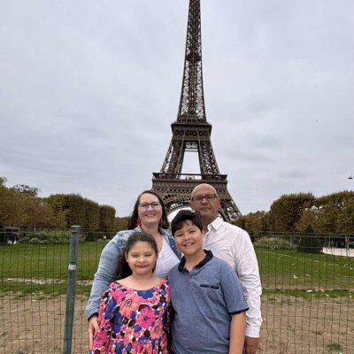 Cropped Eiffel Tower Family