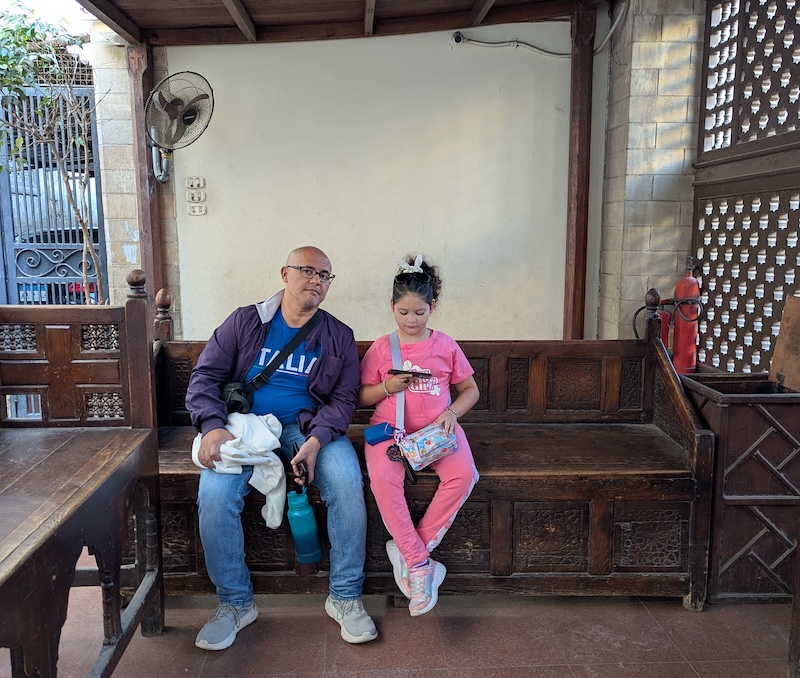 Collage of photos showing a brother and sister experience different sensory and animal experiences including pottery, feeding animals and playing with slime